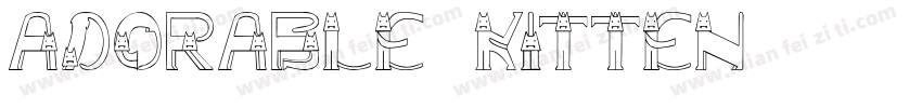 adorable kitten字体转换